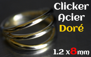 clicker acier dore 1.2 x 8