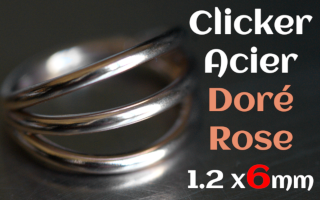 clicker acier dore rose 1.2 x 6
