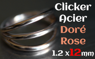clicker acier dore rose 1.2 x 12