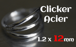 clicker acier dore 1.2 x 12
