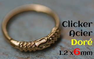 clicker 1.2 x 6 Acier GOLD
