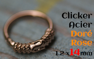 clicker 1.2 x 14 Acier GOLD ROSE