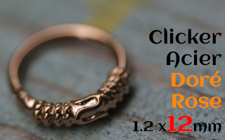 clicker 1.2 x 12 Acier GOLD ROSE