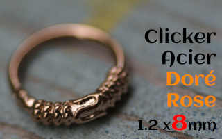 clicker 1.2 x 8 Acier GOLD ROSE