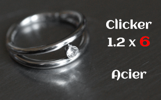 clicker acier 1.2 x 6 Acier -zircon cristal