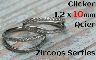 Clicker acier 1.2 x 10 - zircons sertis
