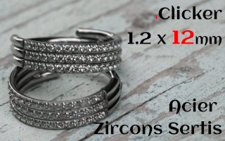 Clicker 1.2 x 12 - zircons sertis - Acier