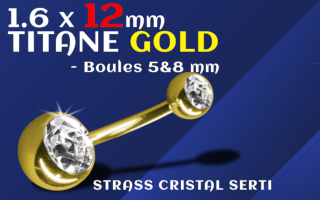 banane titane gr23 dore 1.6 x 12 double strass