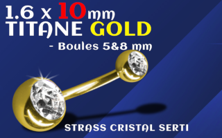 banane titane gr23 dore 1.6 x 10 double strass