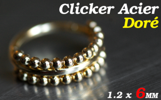 clicker acier Dore 1.2 x 6 mm