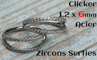 Clicker acier 1.2 x 6 - zircons sertis