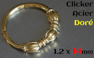 Clicker acier 1.2 x 14 mm Dore