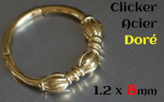 Clicker acier 1.2 x 8 mm Dore