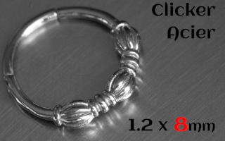 Clicker acier 1.2 x 8 mm