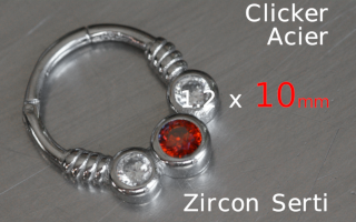 Clicker 1.2 x 10 - acier - zircons sertis