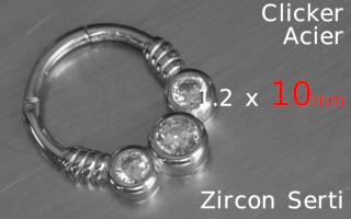 Clicker 1.2 x 10 - acier -zircons sertis