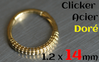 clicker 1.2 x 14 Acier Dore