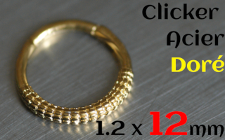 clicker 1.2 x 12 Acier Dore