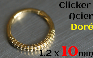 clicker 1.2 x 10 Acier Dore
