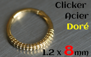 clicker 1.2 x 8 Acier Dore