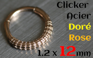 clicker 1.2 x 12 Acier Dore Rose