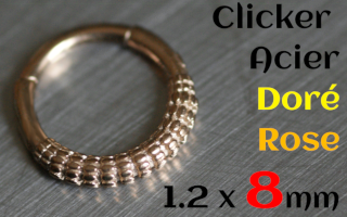 clicker 1.2 x 8 Acier Dore Rose