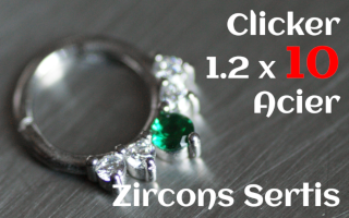 clicker 1.2 x 10 acier - zircons sertis