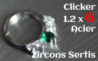 clicker 1.2 x 6 acier - zircons sertis