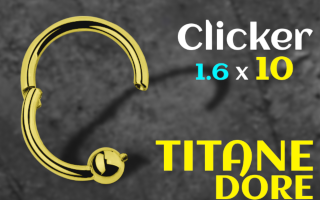 clicker titane Dore 1.6 x 10