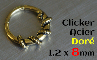 Clicker acier 1.2 x 8 - acier dore