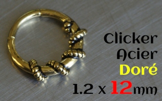 Clicker acier 1.2 x 12 - acier dore