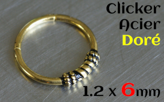 Clicker acier 1.2 x 6 - acier Dore