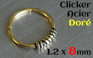 Clicker acier 1.2 x 8 - acier Dore