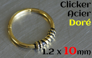 Clicker acier 1.2 x 10 - acier Dore