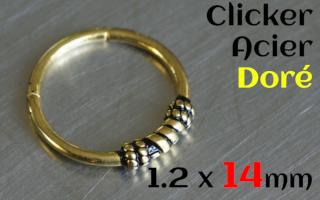 Clicker acier 1.2 x 14 - acier Dore