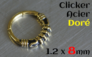 Clicker acier 1.2 x 8 - acier Dore