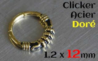 Clicker acier 1.2 x 12 - acier Dore