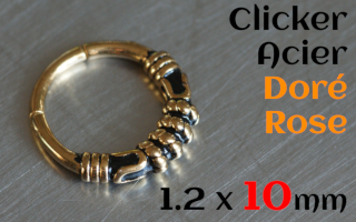 Clicker acier 1.2 x 10 - acier Dore Rose