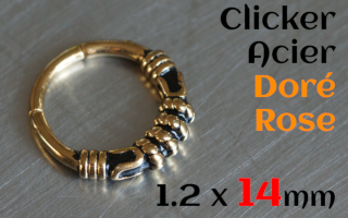 Clicker acier 1.2 x 14 - acier Dore Rose