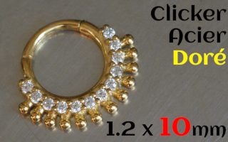 clicker 1.2 x 10 - Acier Dore