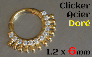 clicker 1.2 x 6 - Acier Dore