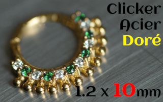 clicker 1.2 x 10 - Acier Dore