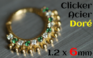 clicker 1.2 x 6 - Acier Dore
