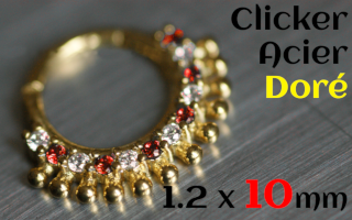 clicker 1.2 x 10 - Acier Dore