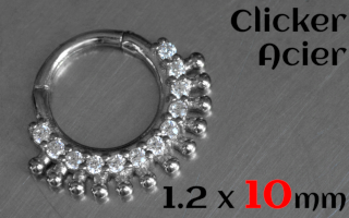 clicker acier 1.2 x 10