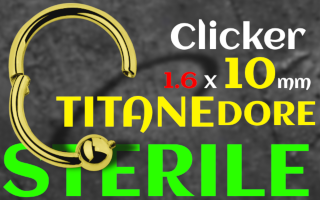 Clicker 1.6 x 10 - titane dore - sterile