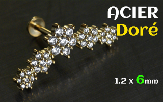 Labret 1.2 x 6 - Acier Dore