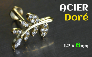Labret 1.2 x 6 - Acier Dore - laurier