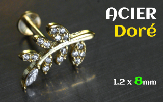 Labret 1.2 x 8 - Acier Dore - laurier
