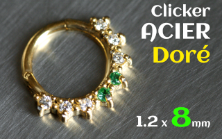 Clicker 1.2 x 8 - acier dore -